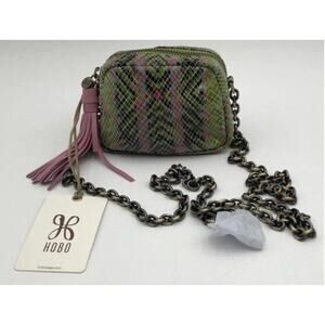 NWT HOBO Renny Micro Mini Geo Diamond Print Leather Crossbody Bag